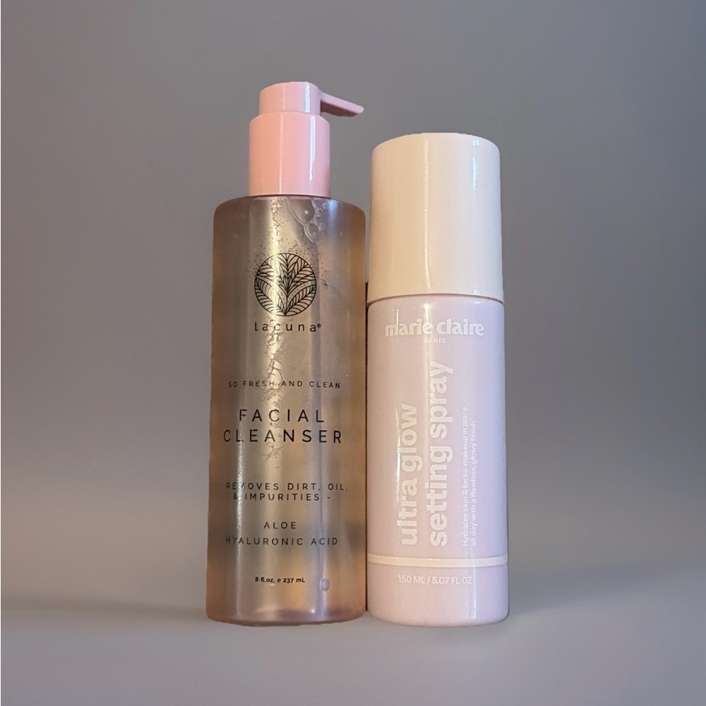 Laguna Facial Cleanser and Marie Claire Setting Spray